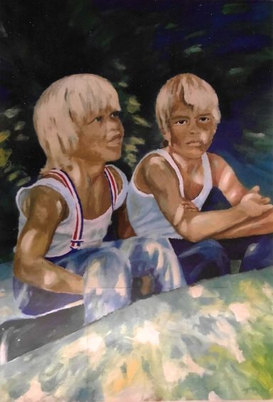 Tom Wallner 1994. Marcus und Tom (Hommage an Renoir)